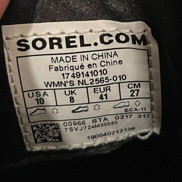 SOREL Joan Of Arctic  Wedge Boot Ankle Bootie Black 10 - Picture 7 of 7